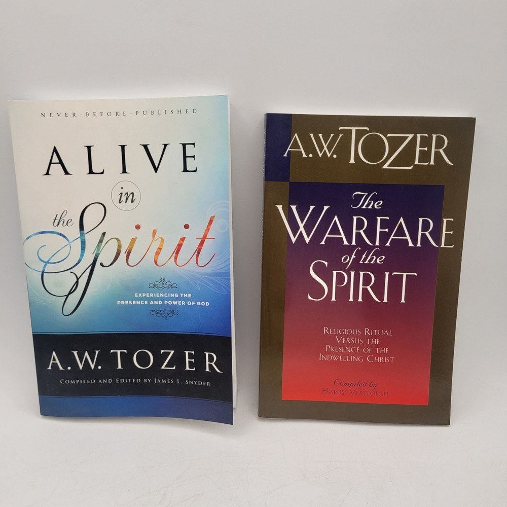 A.W. Tozer Book Lot – Warfare of the Spirit & Alive in Spirit – BK308