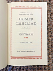 FINE BINDING Oxford Library of World’s Great Books edition of Homer’s „Iliad”