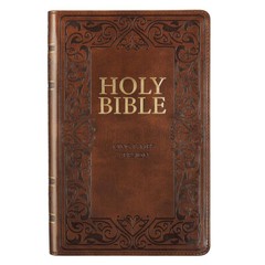 The Holy Bible Kings James Version Bible Thumb Indexed Red Letter / Brown