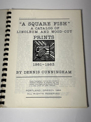 RARE Dennis Cunningham A SQUARE FISH Catalog of Prints 1981-1983 Oregon Artist