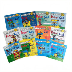 12 Books Pete the Cat I Can Read Phonics English Picture Book Story