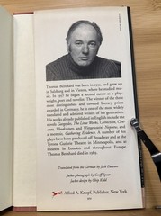 The Loser – Thomas Bernhard (Hardcover) First US Edition/Print, 1st/1st, VG