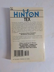 Tex by S.E. Hinton Paperback Book 1979-89 Author of The Outsiders