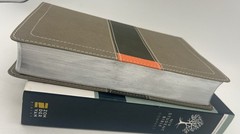 NIV, Student Bible, Compact, Leathersoft, Gray/Green Lay Flat Design