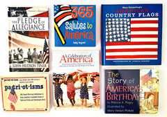 6 Small Patriotic Books About Patriotism Salutes to America Flags Pledge etc