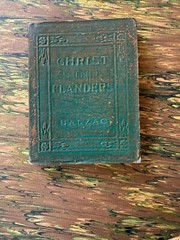 Antique Little Leather Small Book Christ In Flanders BALZAC Classic Literature
