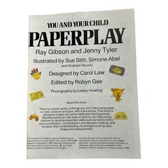 You and Your Child Paperplay~Usborne Book 1990~Play Ideas Young Children Q2 15