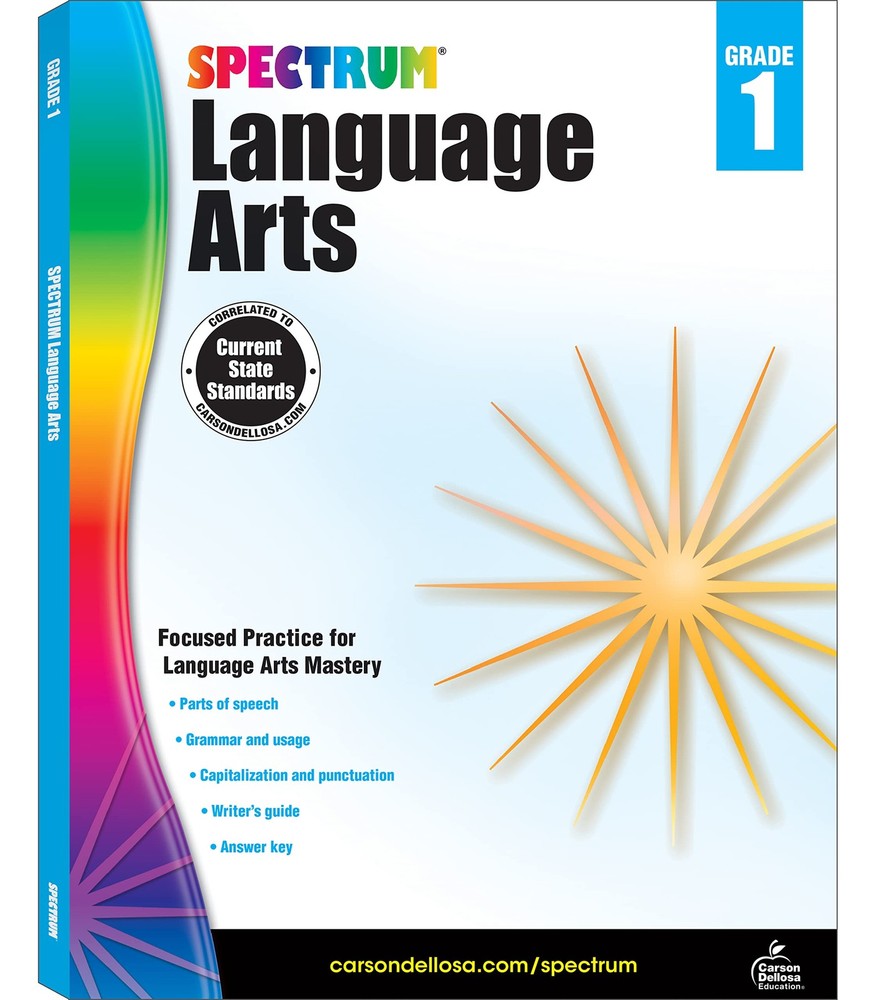 Spectrum Language Arts Grade 1, Ages 6 to 7, Grade 1 Language Arts, Parts of…