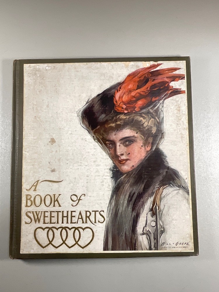 A Book of Sweethearts 1908 RARE Harrison Fisher Illustrated Gift Book Beauty!