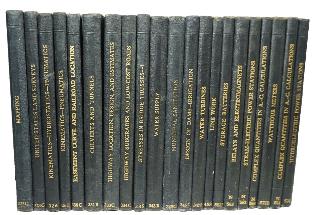 International Library Textbook Lot 21 Volumes Engineering Hydraulics 1930s