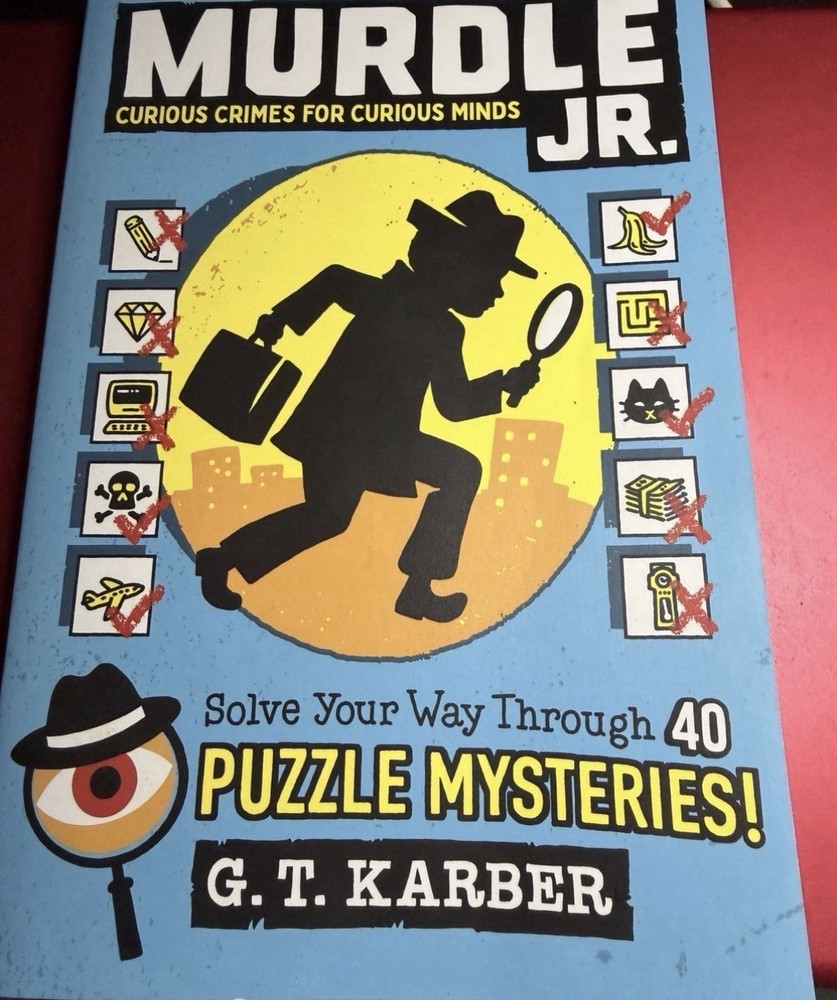 Murdle Jr. by G. T. Karber Paperback Puzzle Mysteries Activity Book Ages 9-12