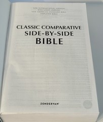 Zondervan NIV KJV NASB AMP Side By Side Bible Blue 9.5″ Tall x 6.5″ W Holy Bible