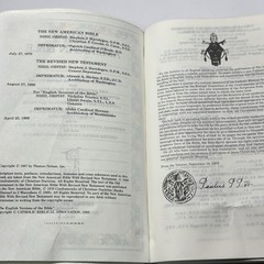 Holy Bible New American Catholic Press 1987 Thomas Nelson NAB 9033W White