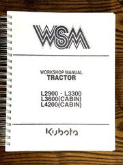KUBOTA L2900 L3300 L3600 L4200 WORKSHOP MANUAL WSM – WIRE FIXED – JACKET – COLOR
