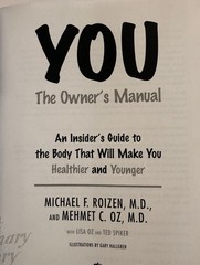 Lot of 4. “You “ Books : Dr .OZ Dr. Roizen , Staying Young, Diet, Owners Manual