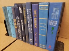 Lot of 10 Hardcover BLUE NAVY AQUA TEAL Shades Books for Staging Prop Decor