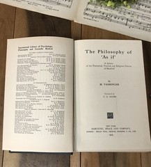 Vintage Psychology Book – Philosophy of As If – by Ogden 1920’s Positivism