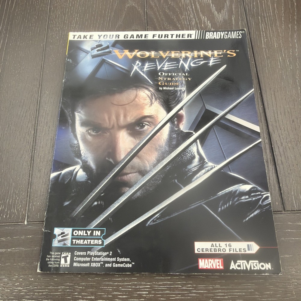 Wolverines Revenge Strategy Guide Brady Games for PS2 w/ Poster