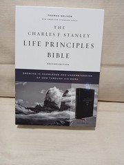 NASB Charles F. Stanley Life Principles Bible 2nd Edition Leathersoft with Box