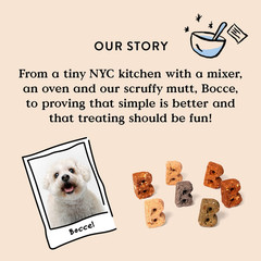 Bocce’s Bakery Oven Baked PB & Banana Recipe Treats for Dogs, Wheat-Free, 6oz