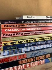 12 Vintage Doonesbury Books Lot G.B. Trudeau Reagan Years Desk Diary 1989