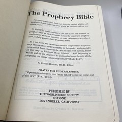 The Open Bible Edition KJV With Prophecy, Red Letter, World Bible Society, EUC!