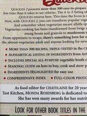 Chatelaine Food Express Quickies 2 Veggies and More Monda Rosenberg 144 pages