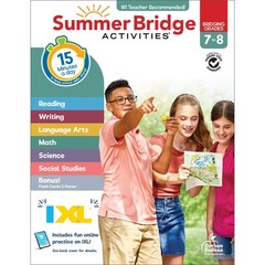 Summer Bridge Activities 7th to 8th Grade Workbooks All Subjects, Middle Sch…