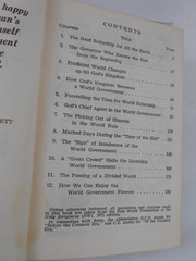 Our Incoming World Government God’s Kingdom HC 1977 Watchtower Tract & Bible Soc