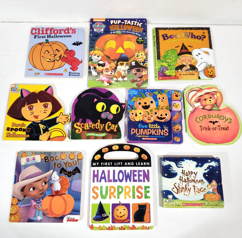 Kids Halloween Board Books Lot of 10 Baby Toddler Preschool Library Fall Spooky