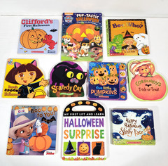 Kids Halloween Board Books Lot of 10 Baby Toddler Preschool Library Fall Spooky