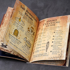 Witchcraft Grimoire Book of Shadows Journal Moon Phases Herbal Lore 77 Pages