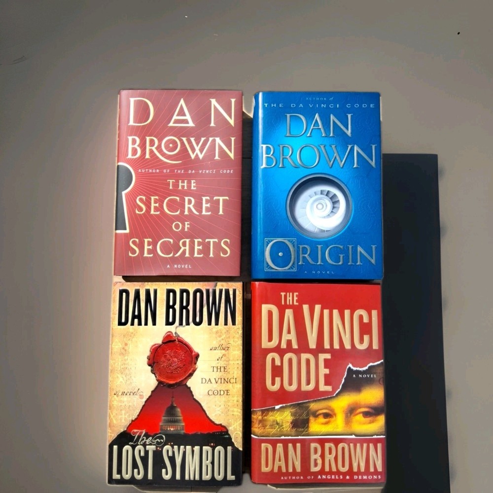 Lot of 4 HARDCOVER Robert Langdon books by Dan Brown FREE SHIPPING