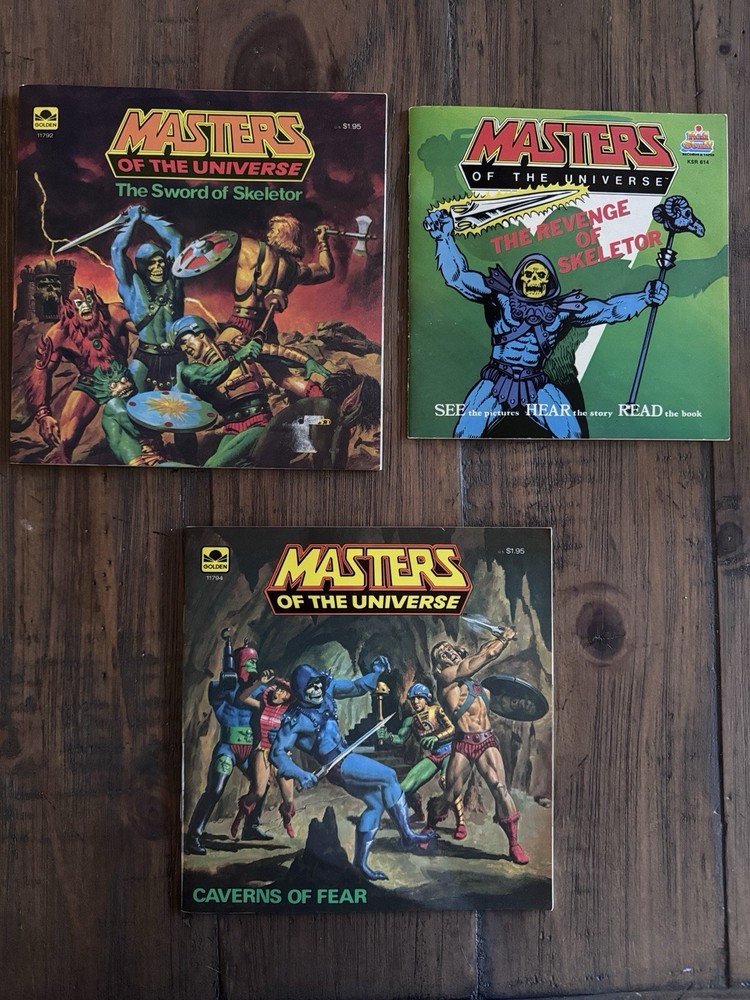Lot Of 3 Vintage Masters Of The Universe Books From 1983 He-Man Skeletor