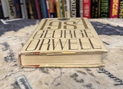 1984 by George Orwell (1977 Hardcover) RARE Harcourt Brace HBJ, POOR COND.