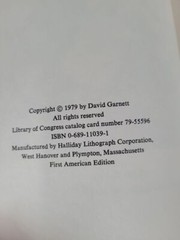 Great Friends; David Garnett; First American Edition