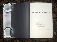 CHARLIE SHEEN Signed ✎ THE BOOK OF SHEEN A Memoir Autographed ✎ Hardcover 2025