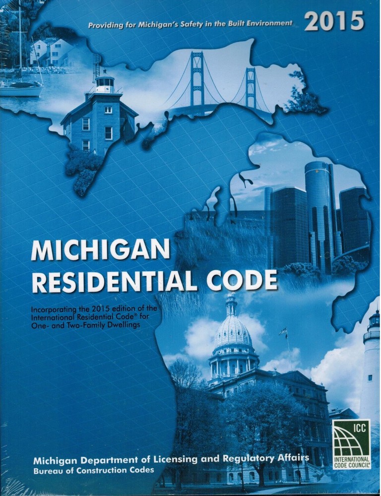 2015 Michigan Residential Code (Brand New Paperback Book by ICC)