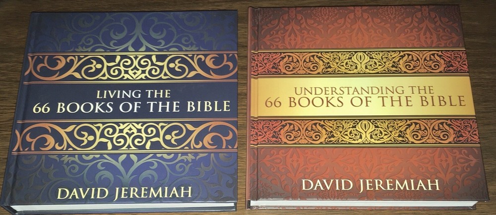 2 David Jeremiah Hardcover Books: Understanding/Living the 66 Books of the Bible