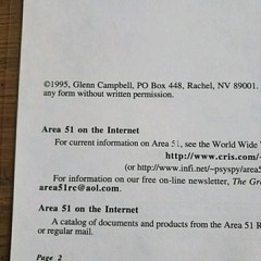 Area 51 Viewer’s Guide – Glenn Campbell (1995, Numbered) Alien Research