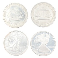 Assorted 1 oz .999 Fine Silver Rounds Variety Collection Set of 8 Rounds