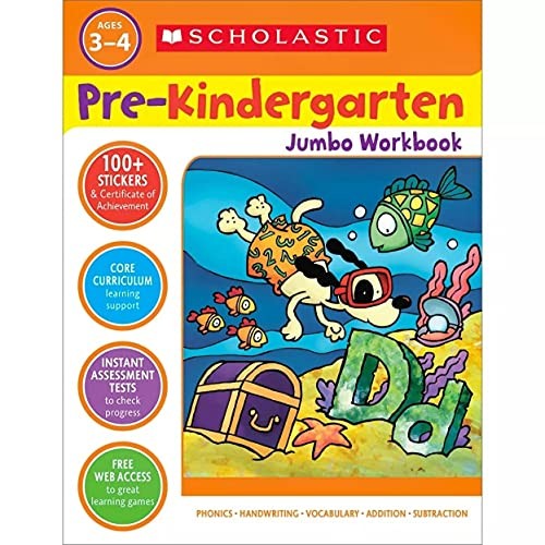 Scholastic Pre-Kindergarten Jumbo Workbook Book The Fast Free Shipping