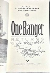 H. Joaquin Jackson-One Ranger · One Ranger Returns · Signed 2‑Book Lot · VG
