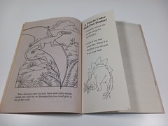 Vintage 1988 All About Dinosaurs Coloring Book w/ Pull Out Poster, Random House