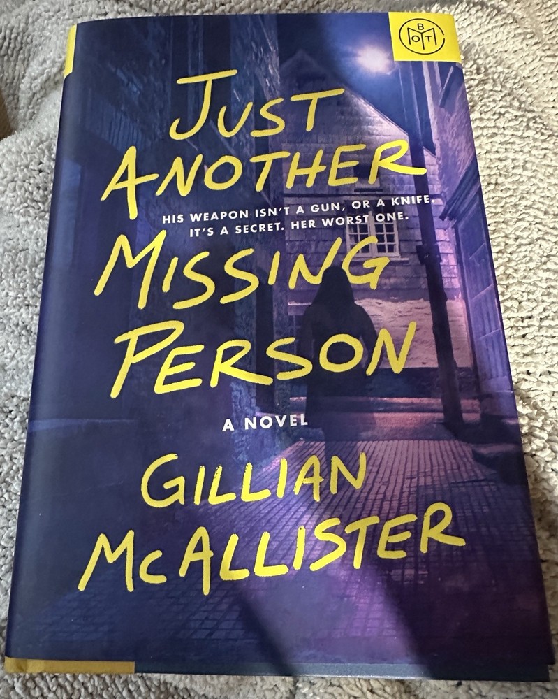 New BOTM Just Another Missing Person Hardcover Dust Jacket McAllister Gillian