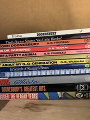 12 Vintage Doonesbury Books Lot G.B. Trudeau Reagan Years Desk Diary 1989