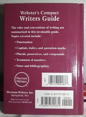 Webster’s Compact Writers Guide – Hardcover 1987 Merriam-Webster