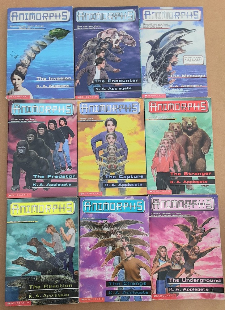 Animorphs PB lot of 9 #1,3-7,12,13,17 KA Applegate Invasion, Underground Change