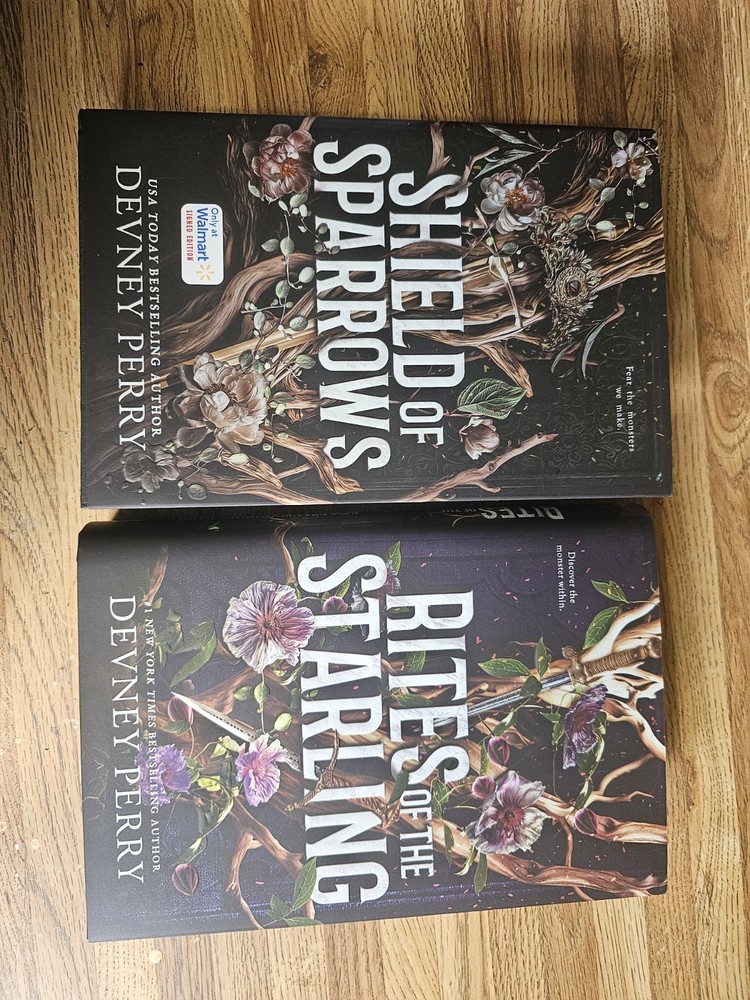 Shield Of Sparrows And Rites Of The Starlings Sprayed Edges First Editions.