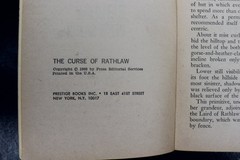 Curse of Rathlaw Peter Saxon 1968 Paperback Gothic Horror Occult Prestige PB